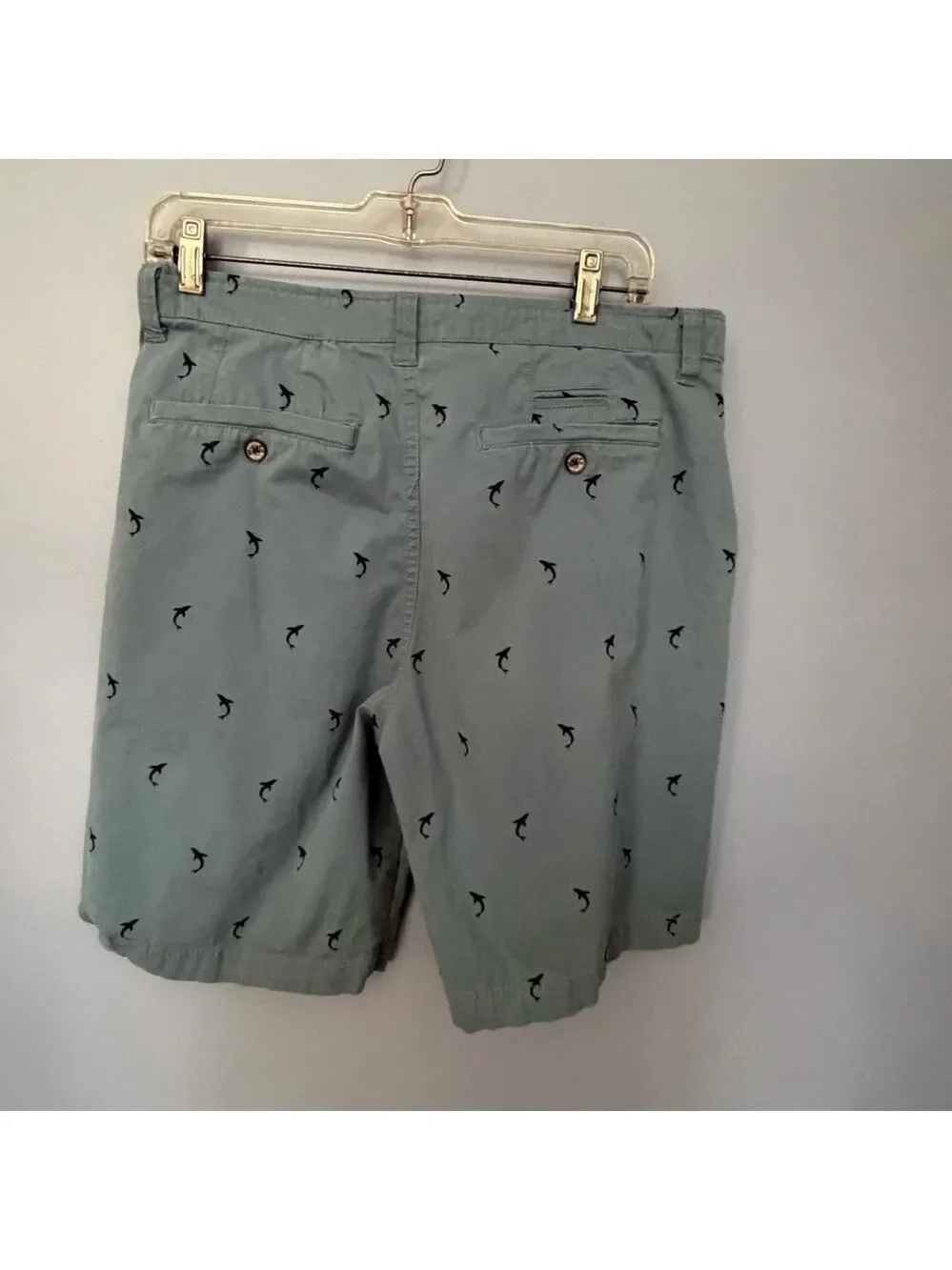 Hudson & Barrow NYC Men’s Chino Shorts Blue Whale Print 33
